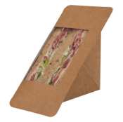 KRAFT Heat Seal SANDWICH WEDGE 68/56  BIODEGRADABLE
