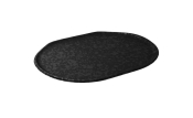 MINERAL CRACKLE GLAZE OVAL PLATE NOIR