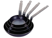 DE BUYER BLUE STEEL FRY PAN 24CM