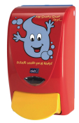 DEB SOAP DISPENSER RED - SOAPY SAYS FOR CHILDREN 1LTR