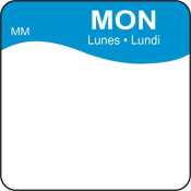 DISSOLVABLE DAY OF THE WEEK LABEL - MONDAY