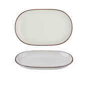 MODEST BROWN OVAL PLATTER 28 X  18CM / 11inch X 7inch