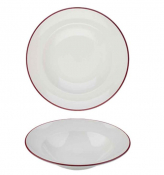 MODEST MAROON PASTA PLATE 25CM  / 9.75inch 420ML / 17.75OZ