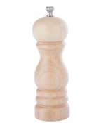 6inch NATURAL RUBBER WOOD PEPPER MILL