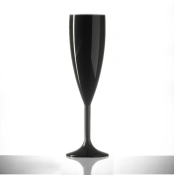 ELITE PREMIUM 6.6OZ FLUTE GLASS POLYCARBONATE BLACK