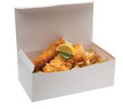 LARGE FOOD BOX WHITE  228 X 125 X 78MM