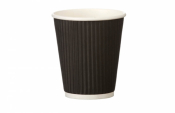 12OZ RIPPLE CUP BLACK TALL X500 D02033