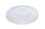 9OZ CLEAR FLAT SMOOTHIE LID STRAW SLOT A10016 80MM BRIM