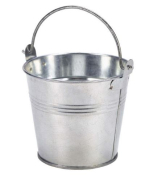 GALVANISED STEEL SERVING BUCKET 10CM 17.6OZ   X12