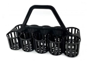 GLASS CARRIER GREEN PLASTIC