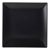 GENWARE LUNA STONEWARE BLACK SQUARE COUPE PLATE 8.3inch