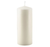 PILLAR CANDLE 20CM X 8CM DIA IVORY 100HR PLC20   X6