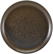 GENWARE TERRA PORCELAIN BLACK COUPE PLATE 12inch