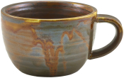 GENWARE TERRA PORCELAIN RUSTIC COPPER COFFEE CUP 10OZ