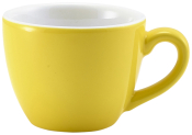 GENWARE PORCELAIN YELLOW BOWL SHAPED CUP 3OZ