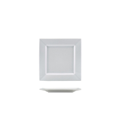 GENWARE WHITE PORCELAIN SQUARE PLATE 18CM/7.25inch