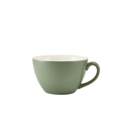 GENWARE PORCELAIN MATT SAGE CUP BOWL SHAPED 34CL/12OZ