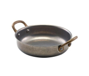 GENWARE ROUND DISH 13.5X3.75CM VINTAGE STEEL