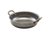 GENWARE ROUND DISH 15.5X4CM VINTAGE STEEL