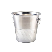 GENWARE SWIRL WINE BUCKET STAINLESS STEEL