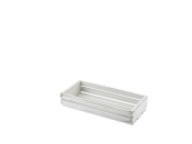 GENWARE WOODEN CRATE WHITE WASH 25X12X5CM TR215W