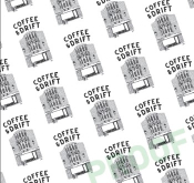 BESPOKE GREASEPROOF 300X300MM COFFEE & DRIFT 1 COLOUR X 2000