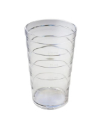 GRADUATED RIBBED TUMBLER 280ML CLEAR