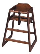 WOODEN WALNUT HIGHCHAIR ASSEMBLED 20X19X26.75''
