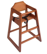 BOLERO WOODEN WALNUT HIGHCHAIR UNASSEMBLED 20X19X26.75