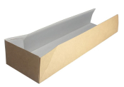 HOT DOG TRAY OPEN ENDED KRAFT 240X70X40MM