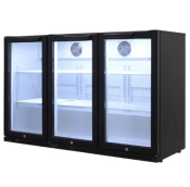 ARCTICA TRIPLE HINGED-DOOR BOTTLE COOLER - BLACK
