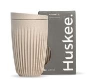 12OZ NATURAL HUSKEE CUP & LID X12