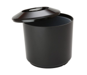 BLACK PLASTIC ROUND ICE BUCKET