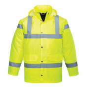 HIGH VISIBILITY YELLOW JACKET MEDIUM CLASS3 WATERPROOF DB502