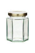 HOMEMADE 227ML HEXAGONAL JAR WITH TWIST OFF LID