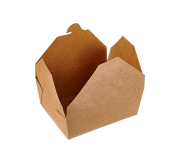 KRAFT BOX FOOD CONTAINER LARGE PE LINED 1932ML