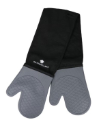 MASTERCLASS GREY SILICONE DOUBLE OVEN GLOVE