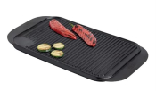 VOGUE REVERSIBLE HEAVY DUTY CAST IRON GRIDDLE 482x260MM