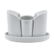 GENWARE PORCELAIN 4 PIECE CONDIMENT SET