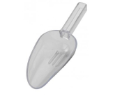 7OZ PLASTIC DRAINER SCOOP CLEAR