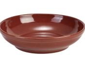 GENWARE TERRA STONEWARE RUSTIC RED COUPE BOWL 45.8OZ