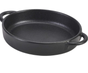 GENWARE FORGE STONEWARE BLACK ROUND DISH 9.2OZ