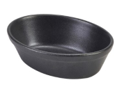 GENWARE FORGE STONEWARE BLACK OVAL PIE DISH 12.3OZ