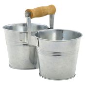 GENWARE GALVANISED STEEL COMBI SERVING BUCKETS 17.6OZ