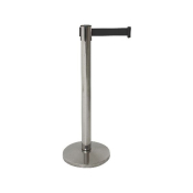 GENWARE BARRIER POST - RETRACTABLE BLACK BELT X2