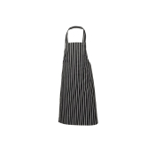 BLACK BUTCHERS STRIPE BIB APRON 70 x 100CM