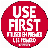 50MM REMOVABLE USE FIRST RED LABEL (PACK OF 500) RUF2R