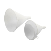 WHITE PLASTIC FUNNELS SET OF 3 - 6CM,7CM & 9CM