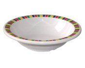 FAIRGROUND MELAMINE BOWL STRIPES MULTICOLOURED 15CM
