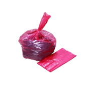 RED LAUNDRY BAG WITH SOLUBLE STRIP